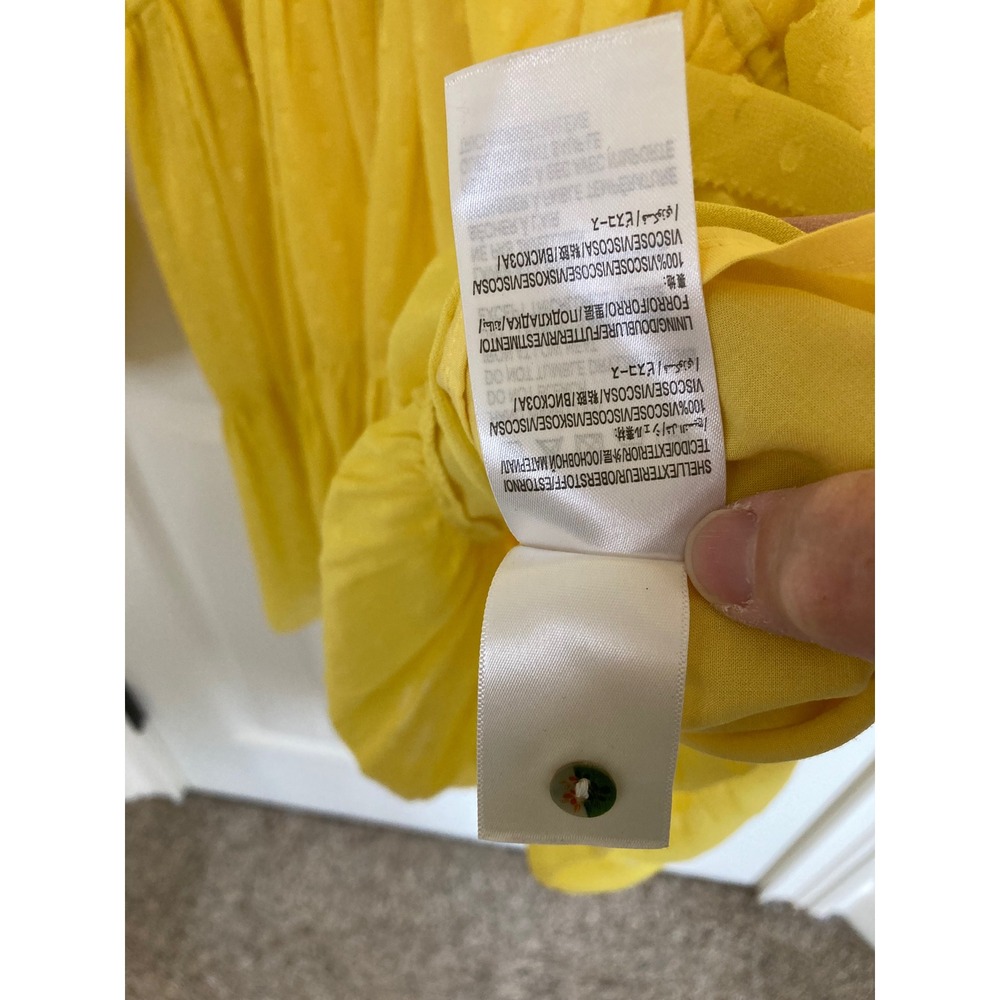 NWT FARM Rio Sunny Yellow Ruffle Mini Dress - Picture 5 of 11